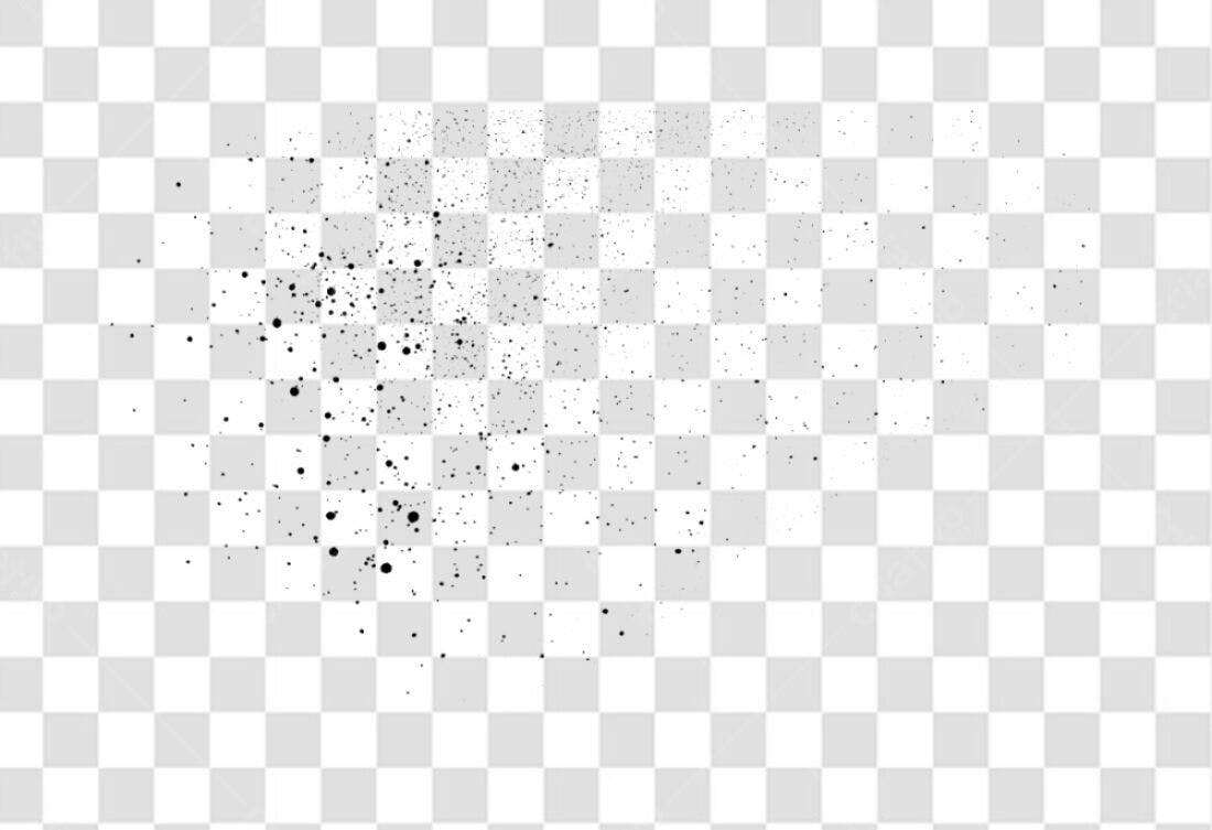 PNG Elemento gráfico abstrato com textura de respingos pretos