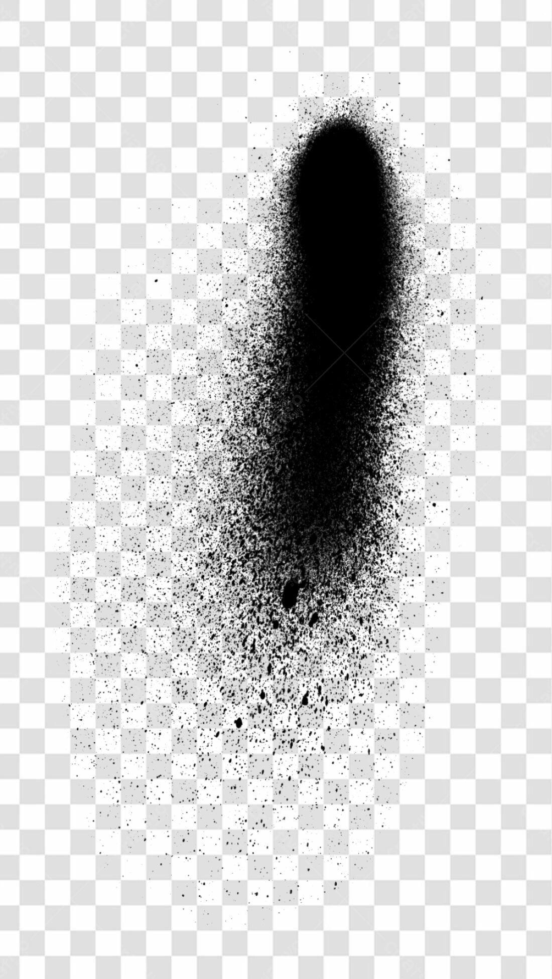 Overlay PNG com fundo transparente efeito spray preto