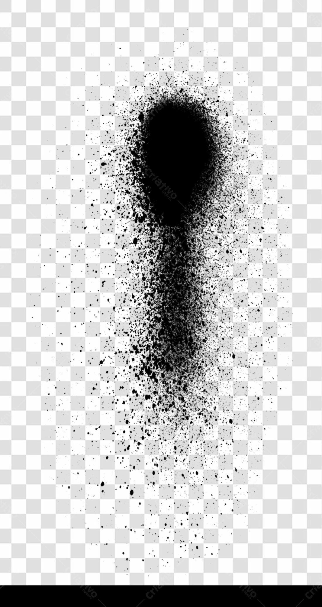 PNG Textura de tinta preta com fundo transparente