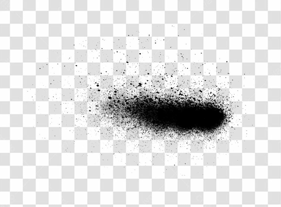 Elemento gráfico PNG com fundo transparente Spray Preto