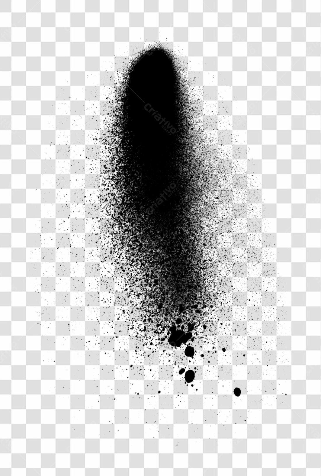 PNG Elemento gráfico spray preto com fundo transparente