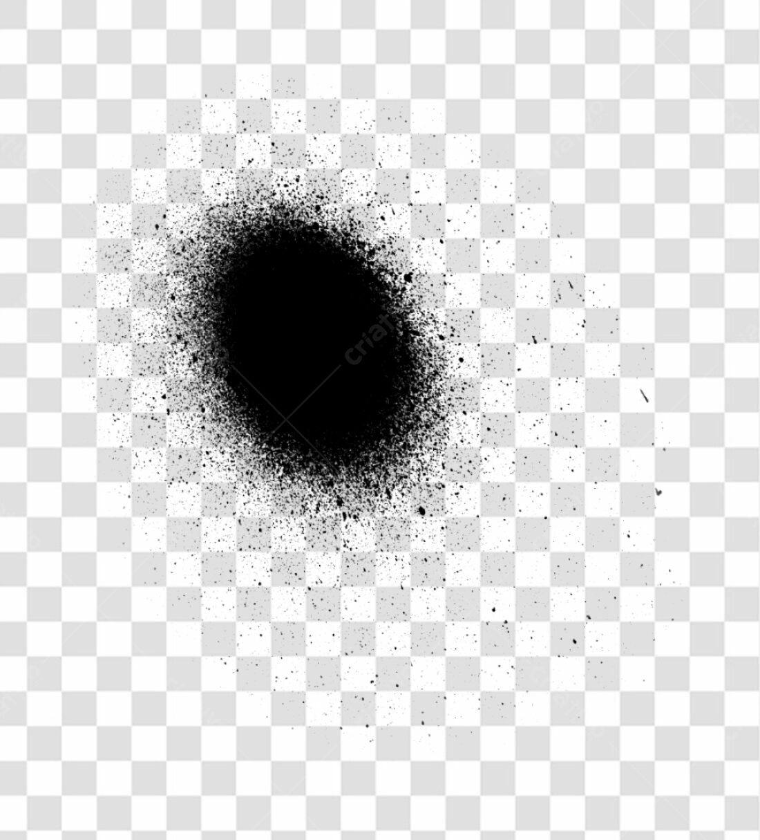 PNG Elemento gráfico Spray Preto com fundo transparente