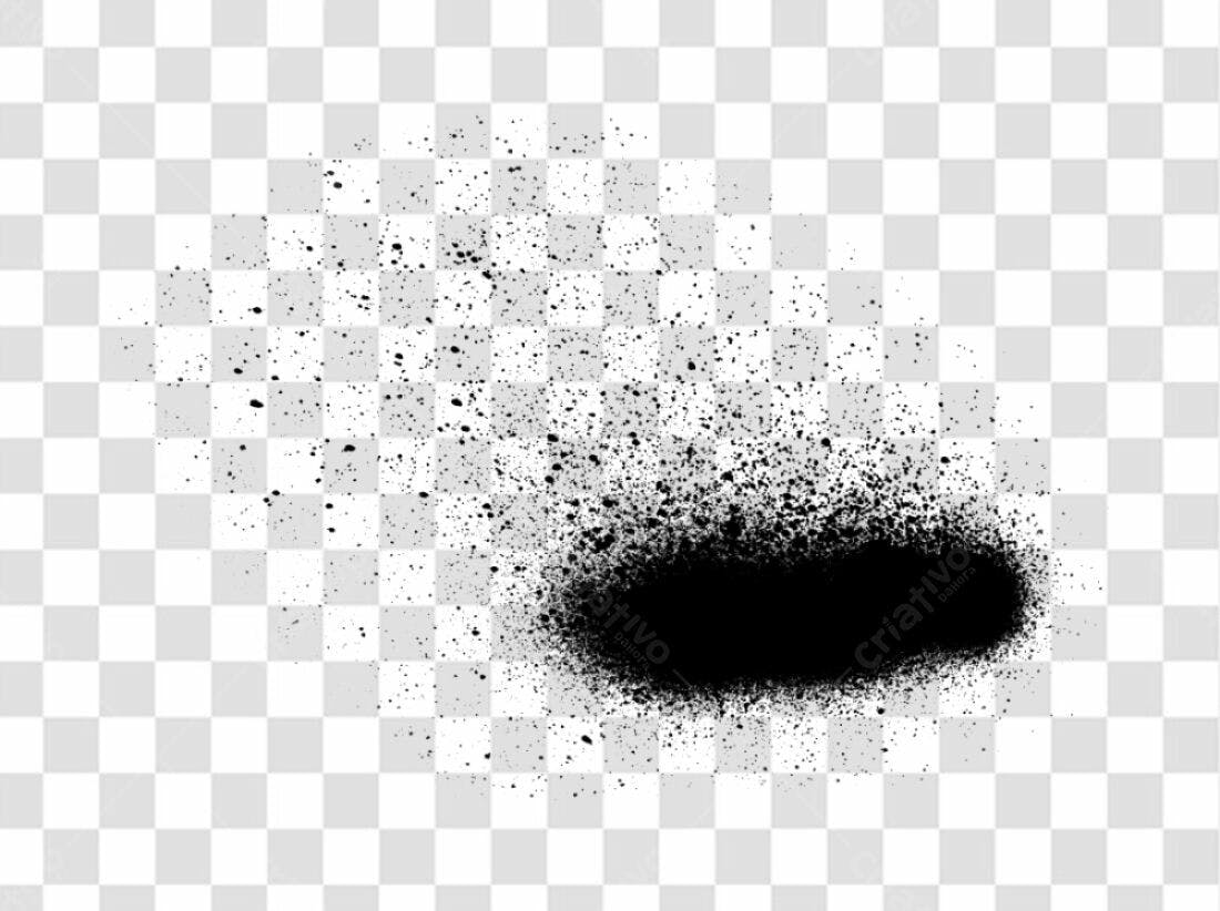 PNG Textura Spray Preto com fundo transparente