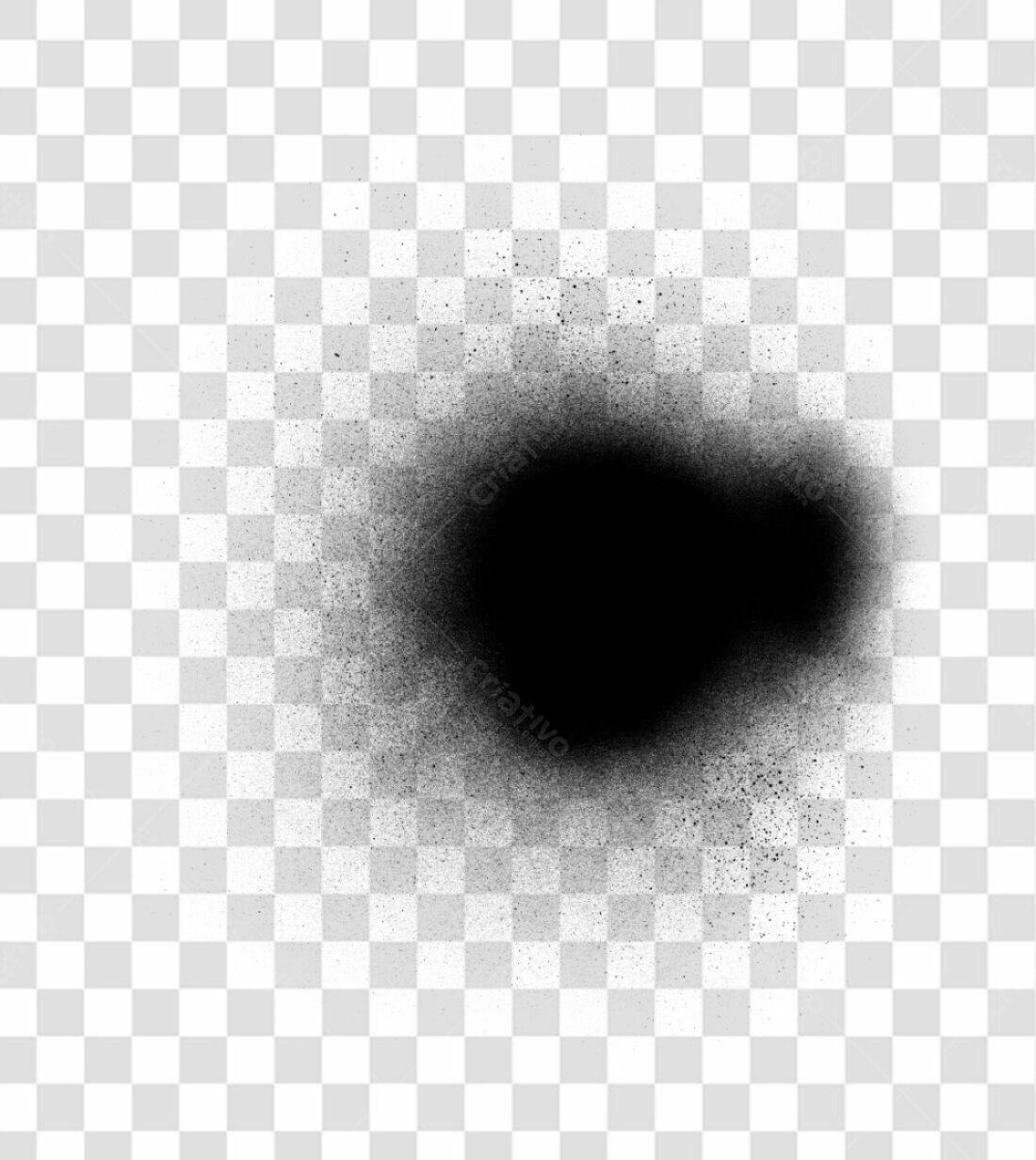 PNG Mancha de tinta preta com fundo transparente