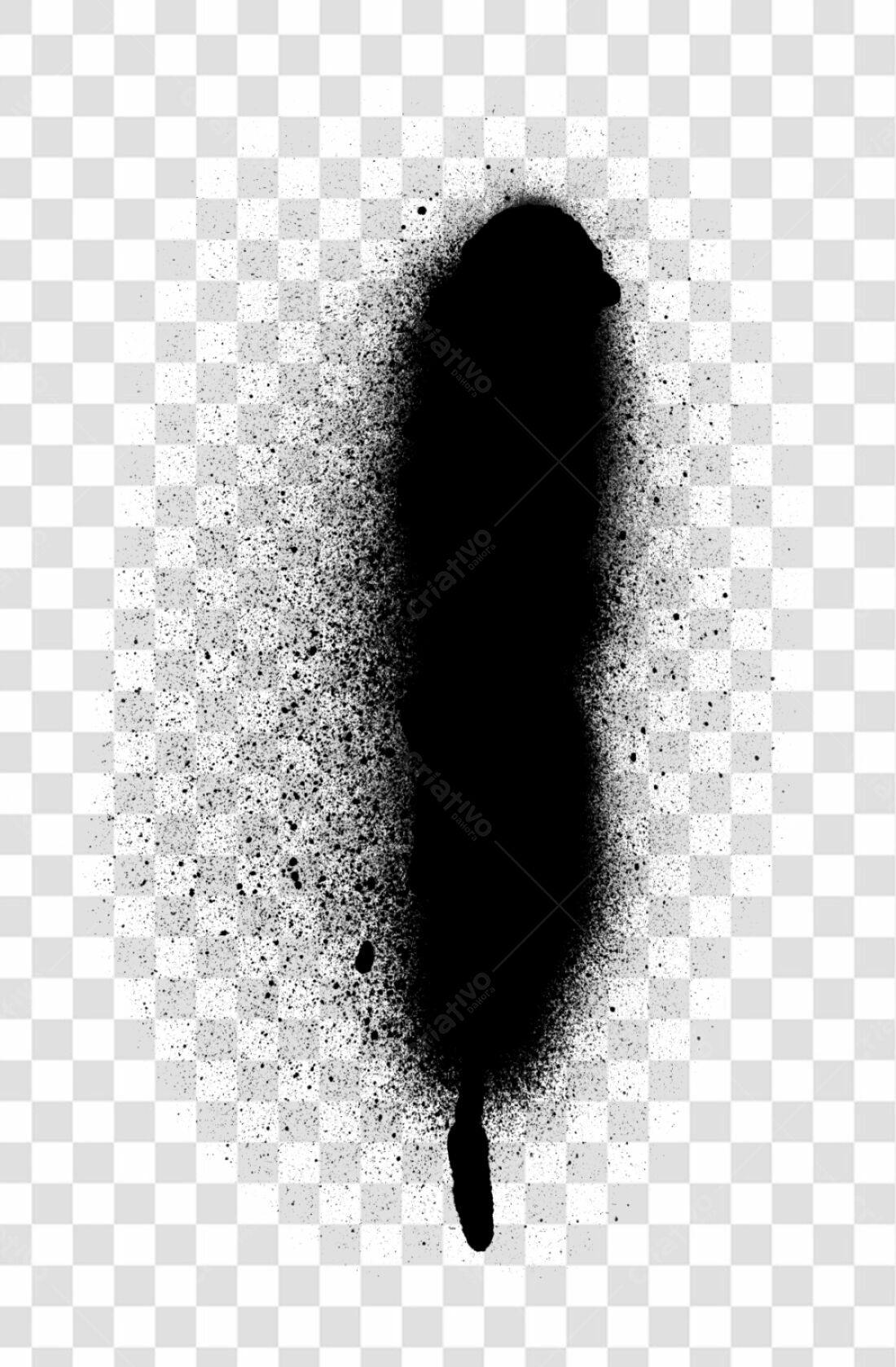 PNG Elemento gráfico spray preto com fundo transparente