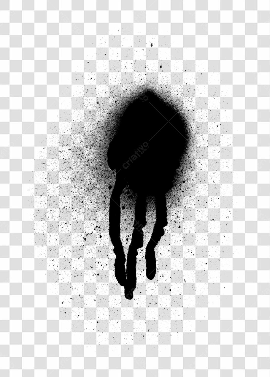 PNG Elemento gráfico Spray Preto com fundo transparente