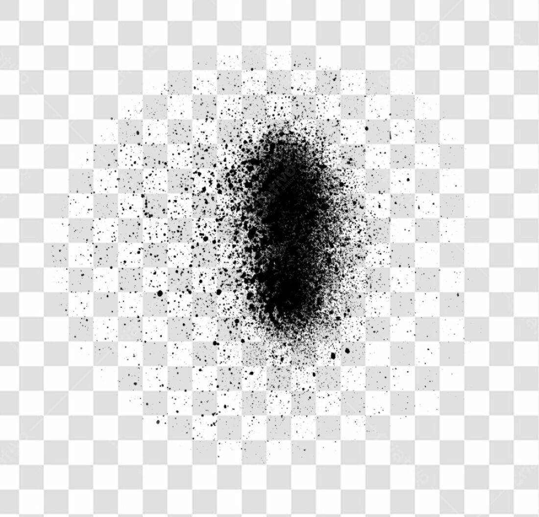 PNG Textura Abstrata em Preto com Fundo Transparente