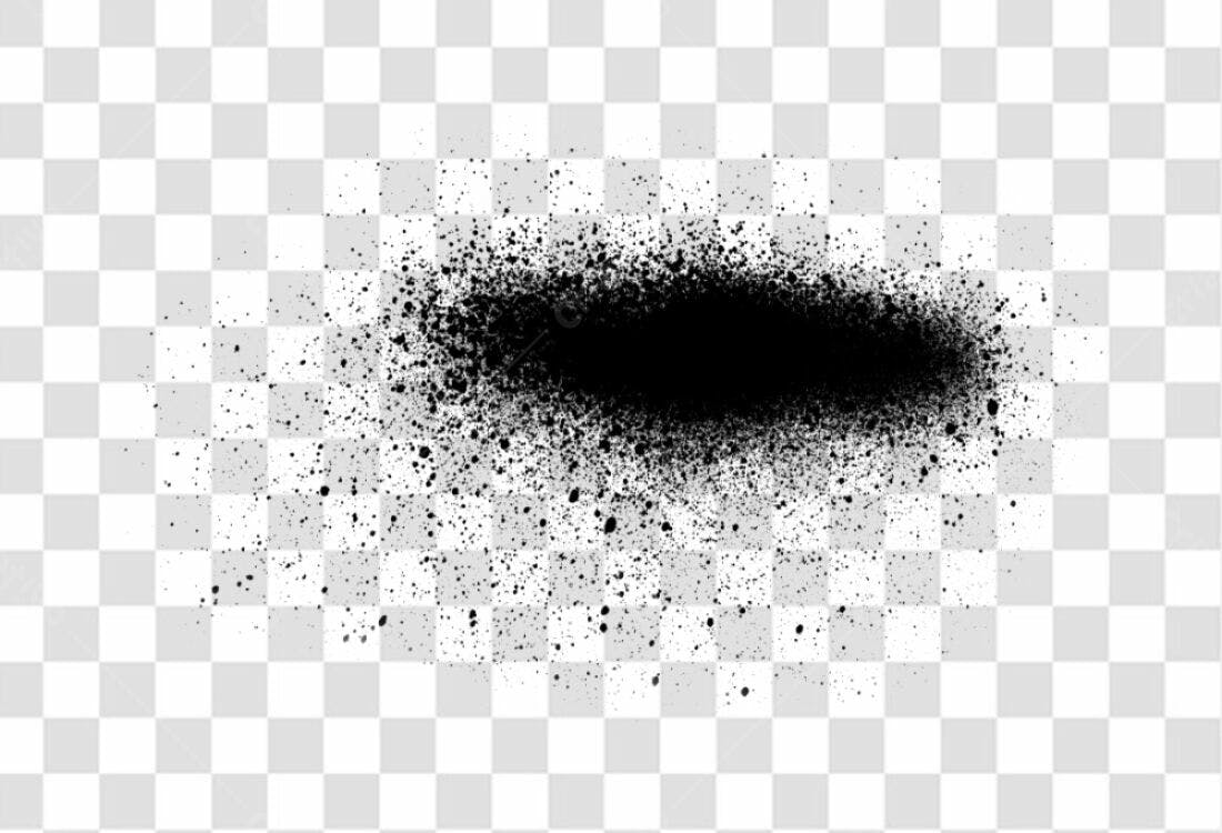 PNG Textura Abstrata em Preto com Fundo Transparente