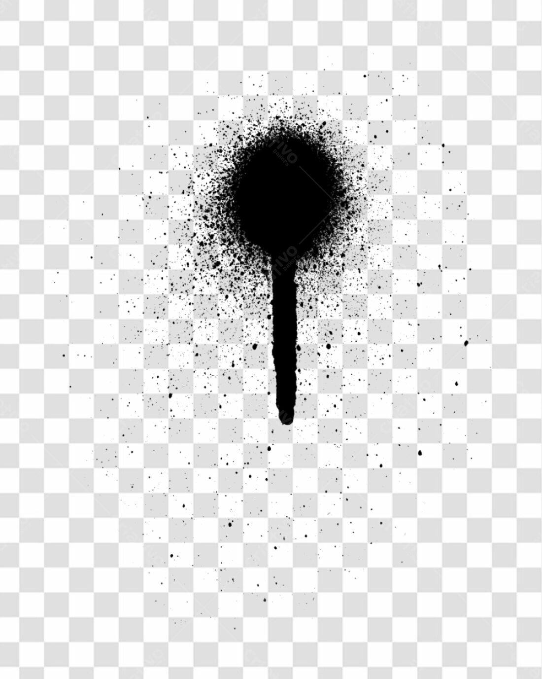 Elemento gráfico PNG com fundo transparente spray preto