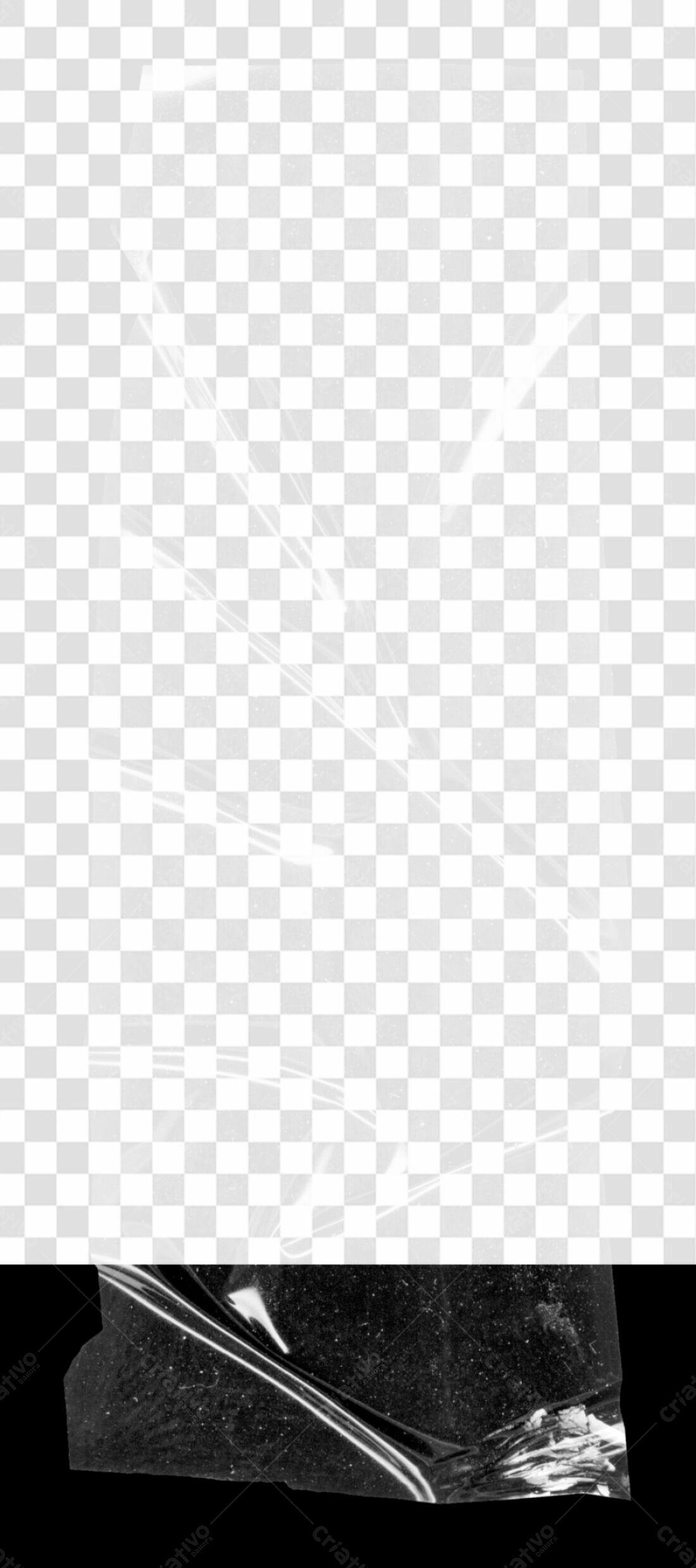 Overlay PNG com fundo transparente efeito plástico rasgado