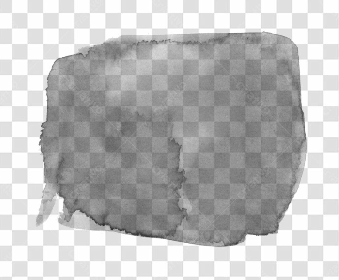 Banner aquarela cinza PNG com fundo transparente