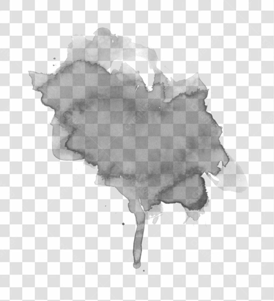 PNG Elemento aquarela cinza para design