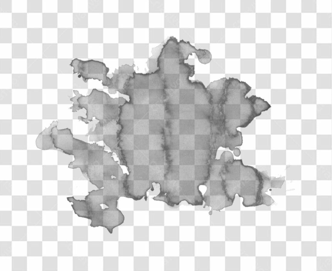 PNG Mancha Abstrata em tons de cinza com fundo transparente