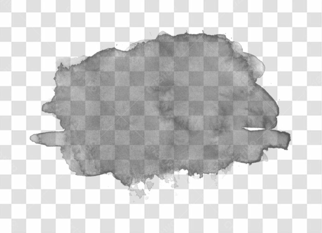 Banner aquarela cinza PNG com fundo transparente