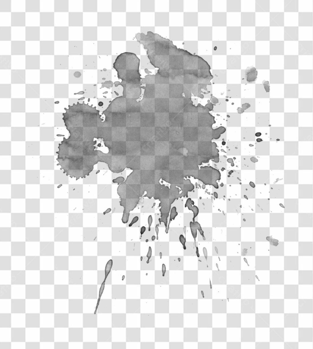 PNG Elemento gráfico aquarela cinza com fundo transparente