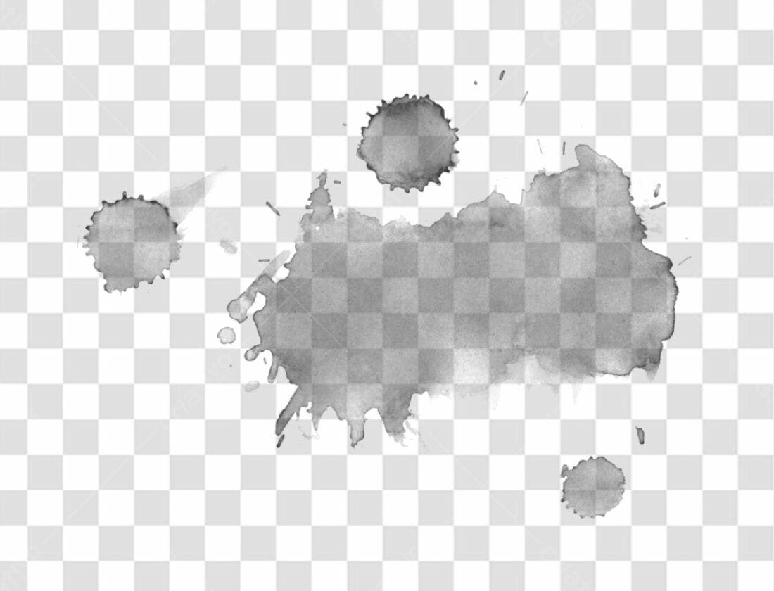 PNG Elemento gráfico abstrato manchas cinza fundo transparente