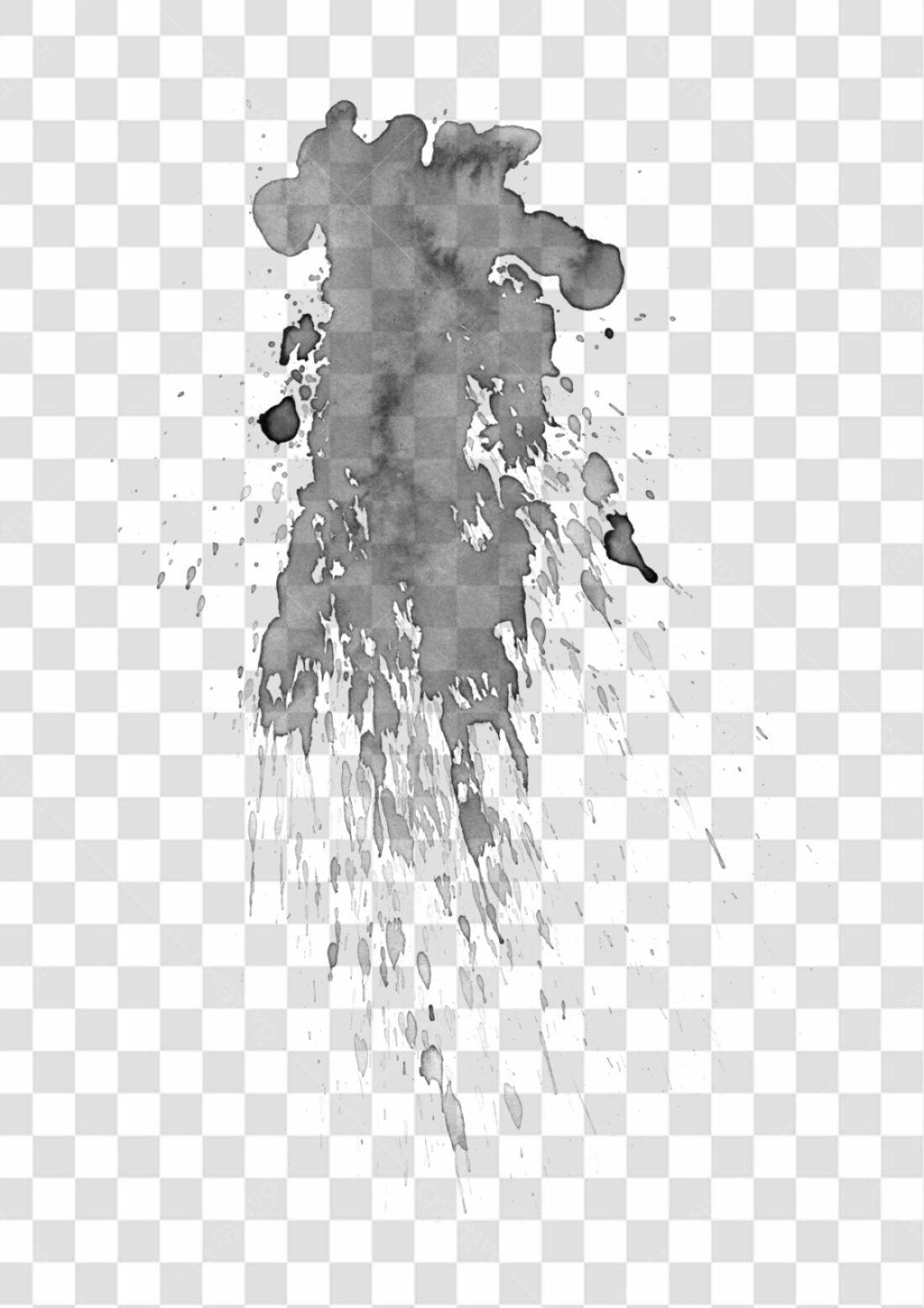 PNG Elemento Gráfico Abstrato em Tons de Cinza com Fundo Transparente
