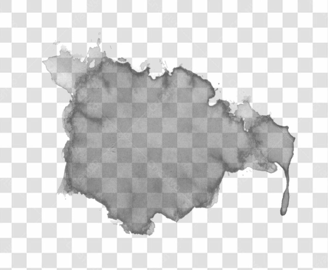 PNG Elemento gráfico aquarela cinza com fundo transparente