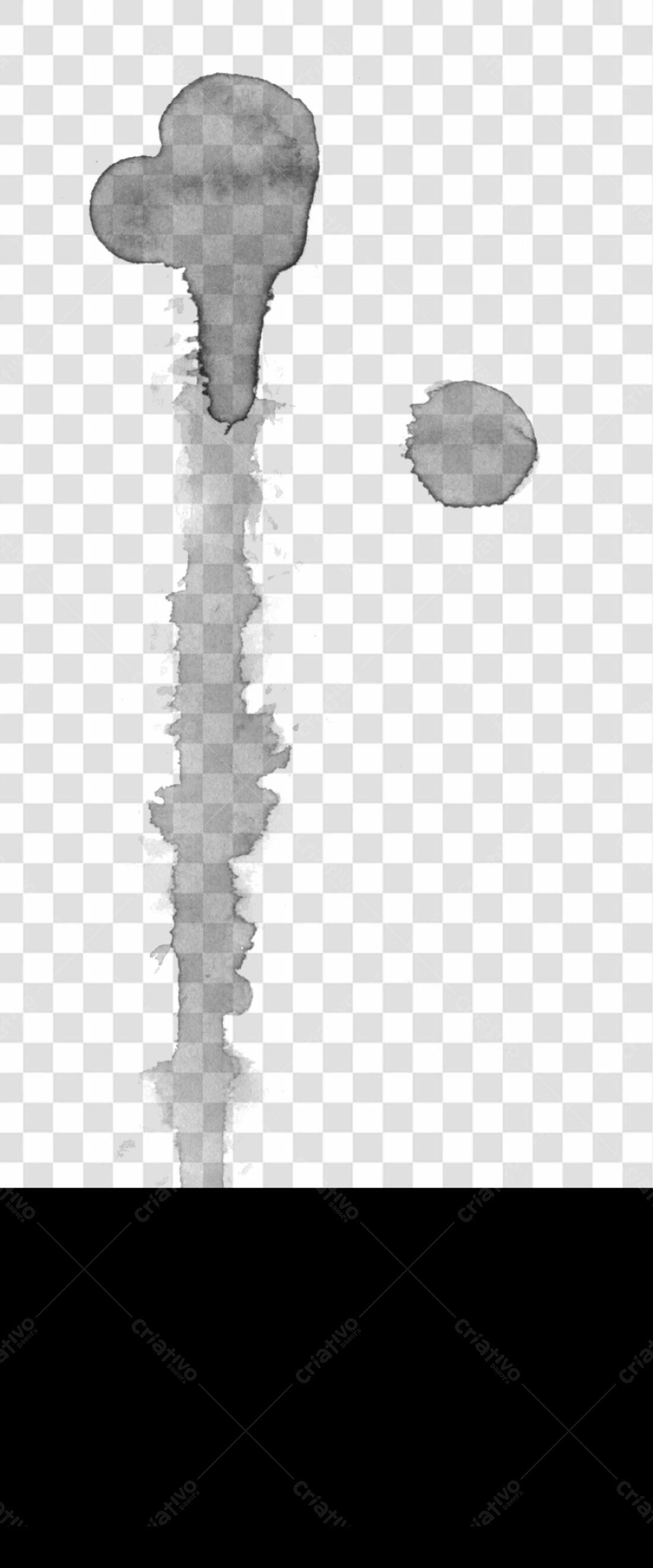 Elemento PNG com fundo transparente Manchas de tinta cinza