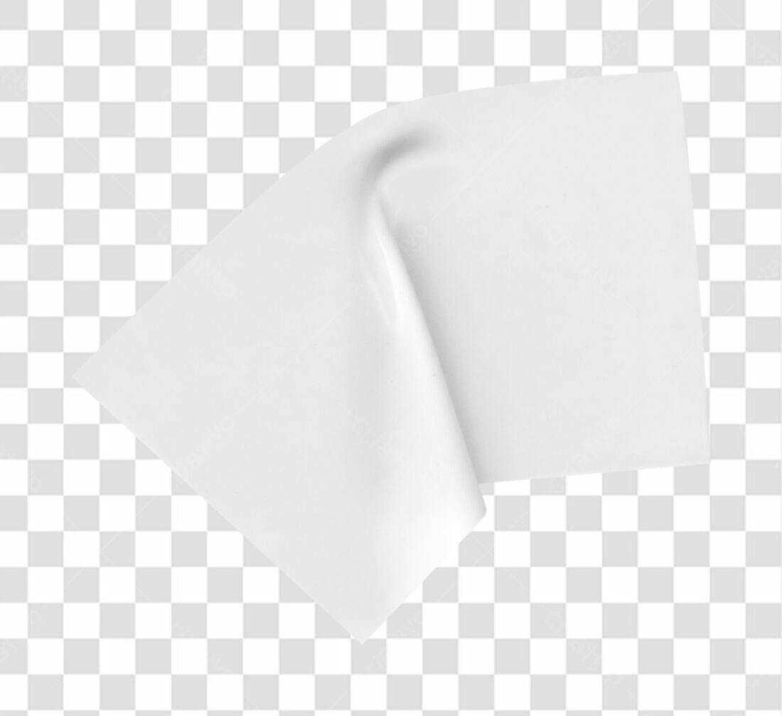 Mockup de papel branco PNG com fundo transparente