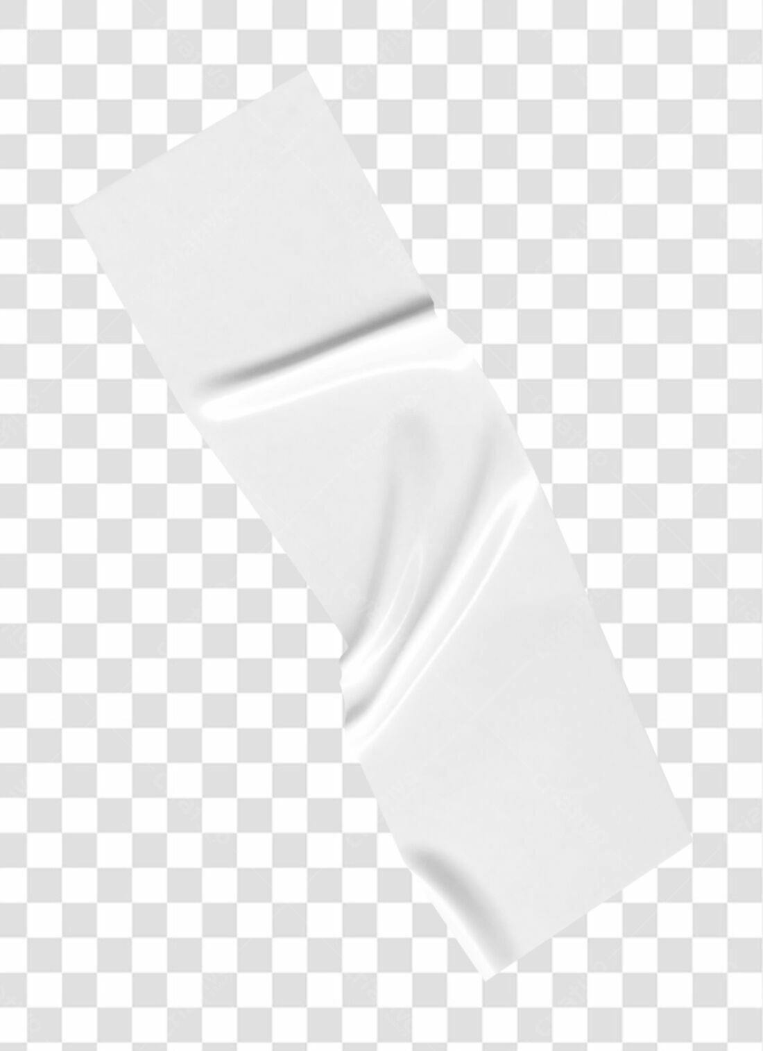 Mockup Fita Adesiva Branca PNG com fundo transparente