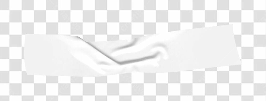 Banner branco rasgado PNG com fundo transparente
