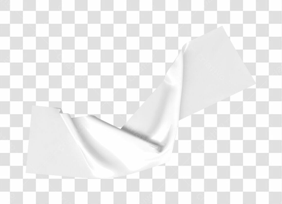 Mockup Tecido Branco PNG com fundo transparente