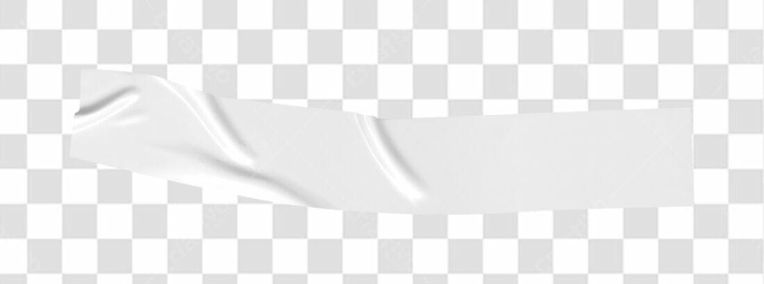 Mockup Fita Adesiva Branca PNG com fundo transparente