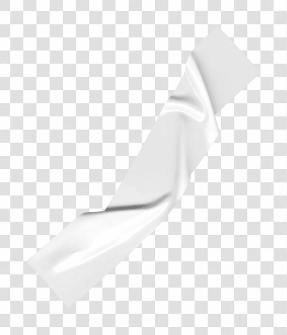 Mockup Fita Adesiva Branca PNG com fundo transparente