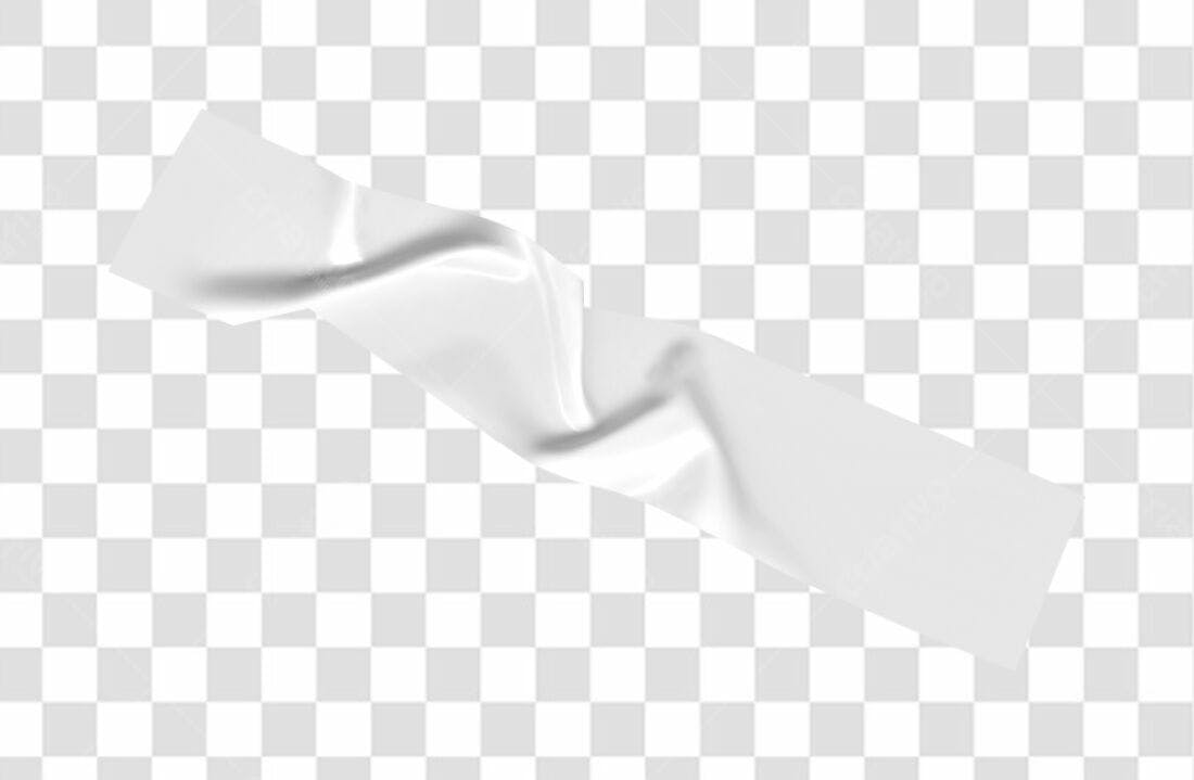 Mockup Fita Adesiva Branca PNG com fundo transparente