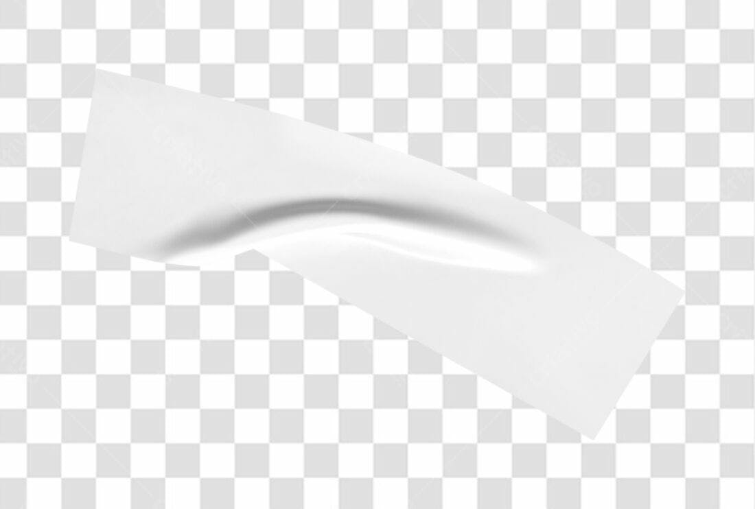 Mockup Fita Adesiva Branca PNG com fundo transparente
