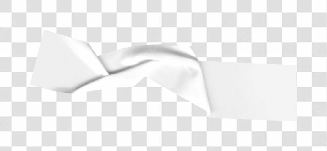 Mockup Fita Adesiva Branca PNG com fundo transparente