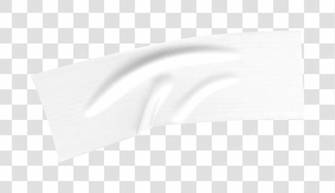 Mockup Fita Adesiva Branca PNG com fundo transparente