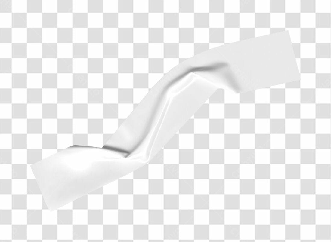 Mockup Fita Adesiva Branca PNG com fundo transparente