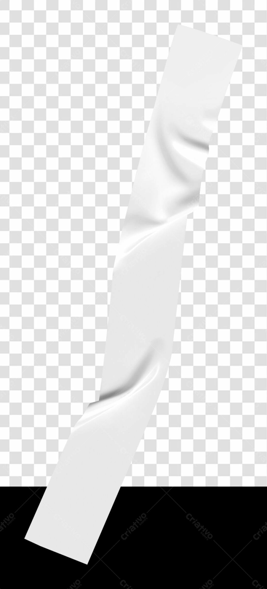 Mockup Fita Adesiva Branca PNG com fundo transparente