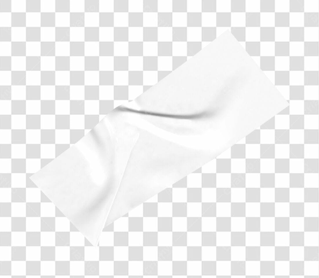 Mockup Banner Branco PNG com fundo transparente