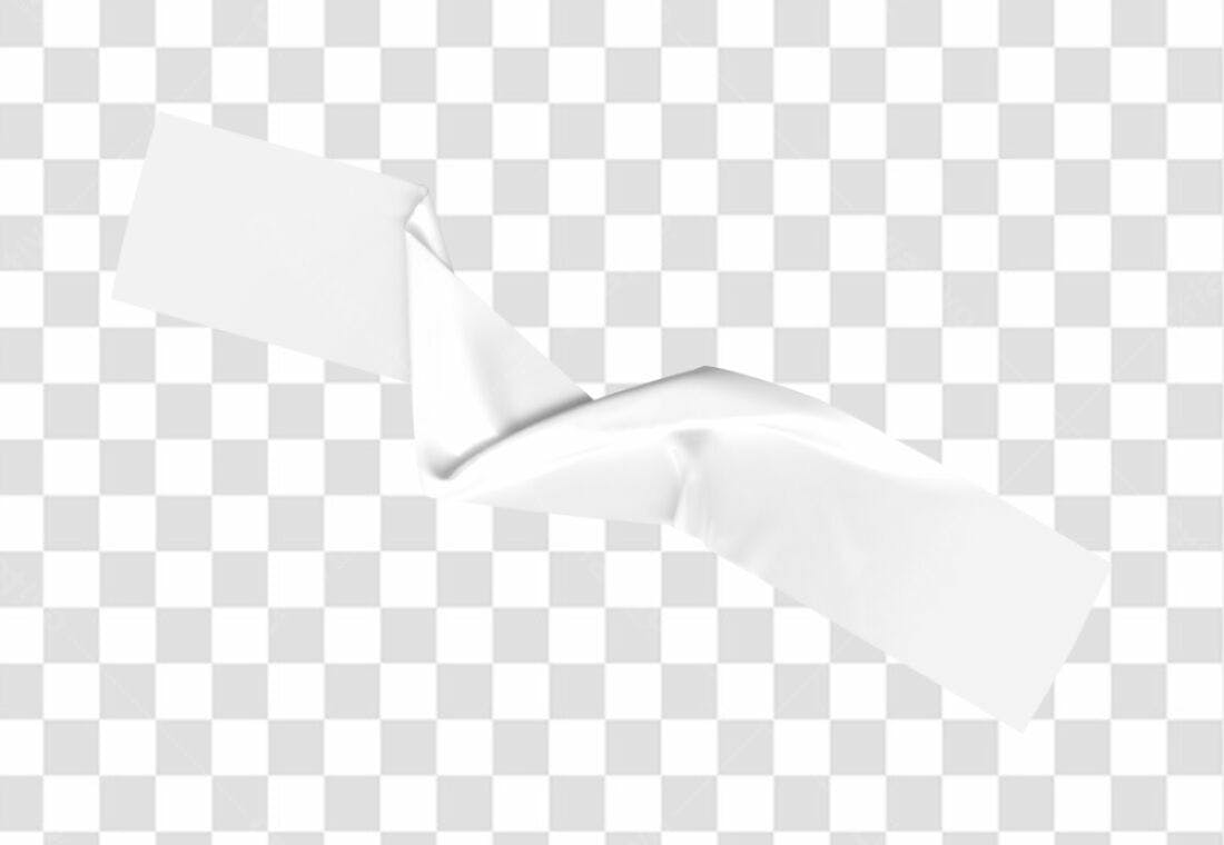 Mockup Fita Branca PNG com fundo transparente