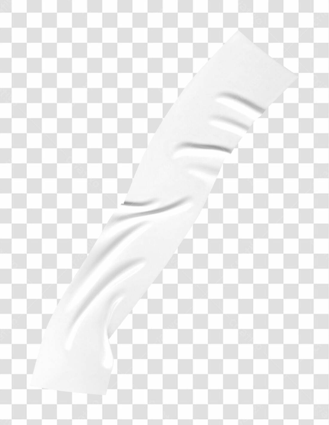Mockup Fita Adesiva Branca PNG com fundo transparente