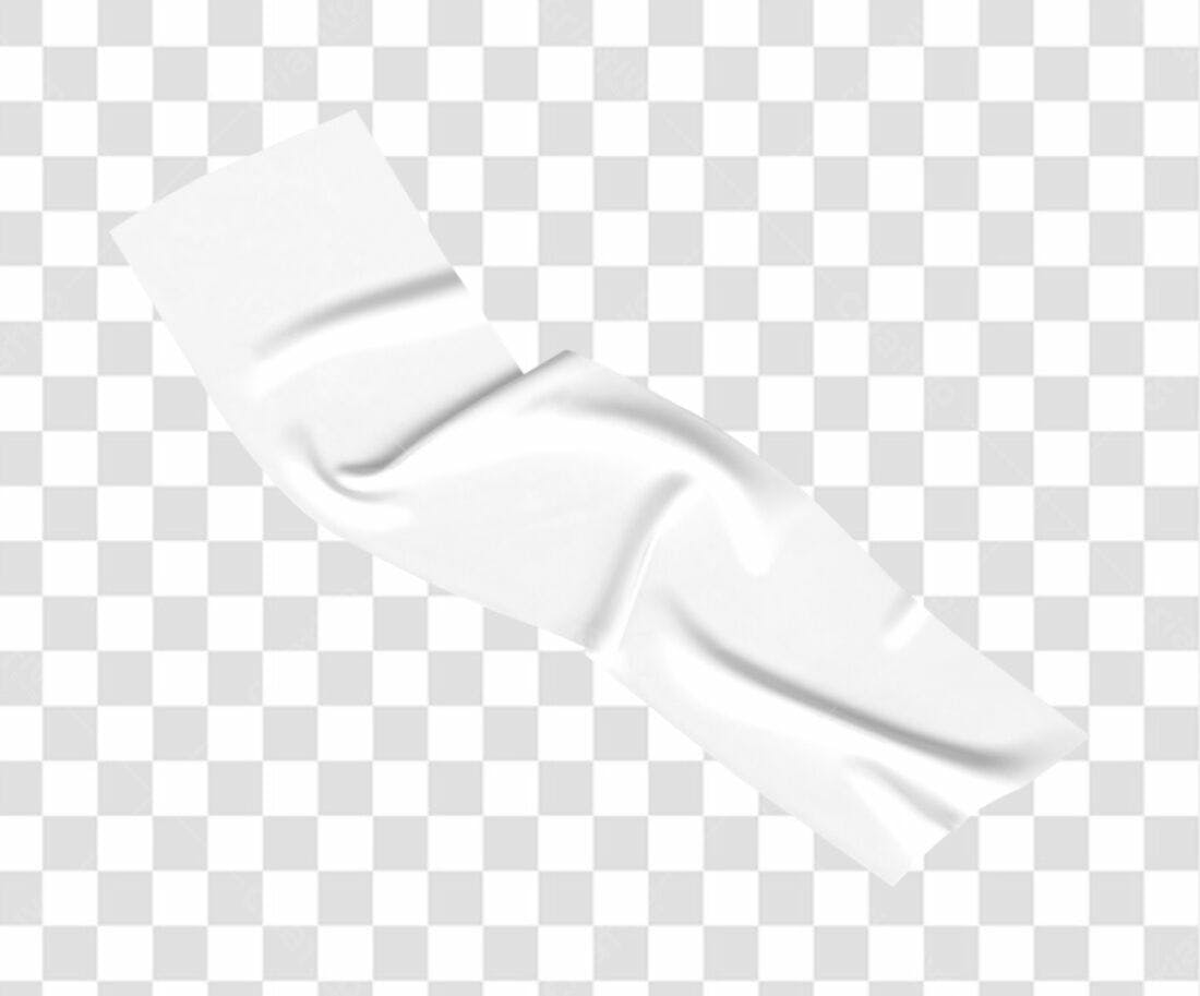 Mockup Fita Adesiva Branca PNG com fundo transparente