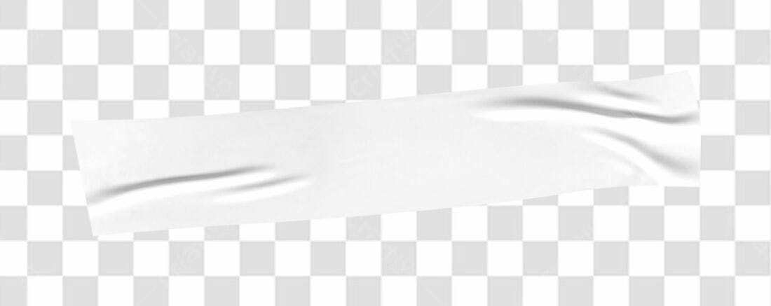 Banner Adesivo Branco PNG com fundo transparente