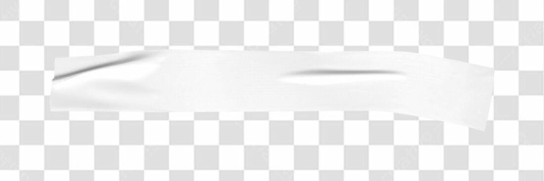 Banner branco rasgado PNG com fundo transparente