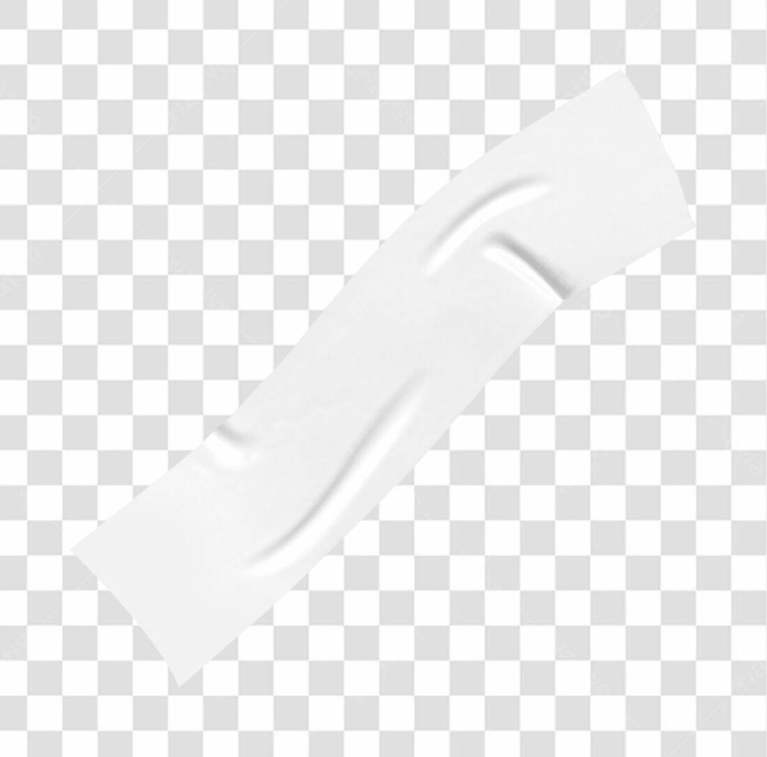 Mockup Fita Adesiva Branca PNG com fundo transparente