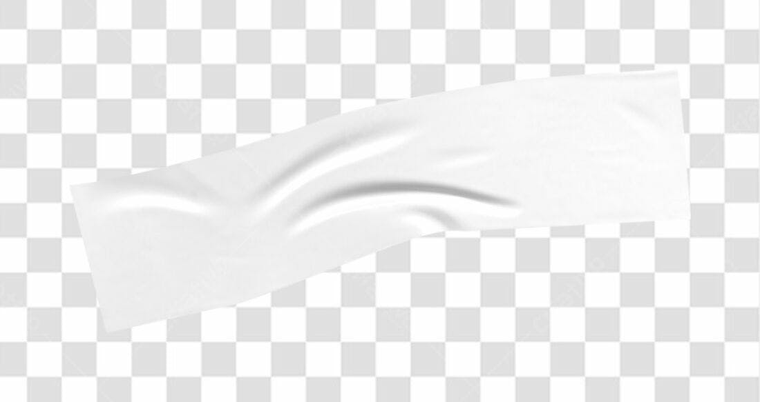 Mockup Fita Adesiva Branca PNG com fundo transparente