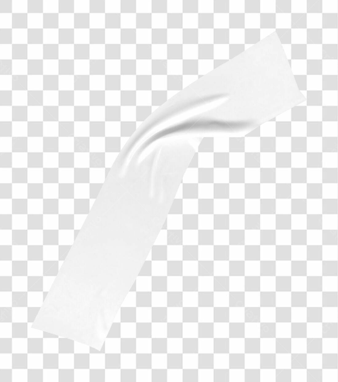 Mockup Fita Adesiva Branca PNG com fundo transparente