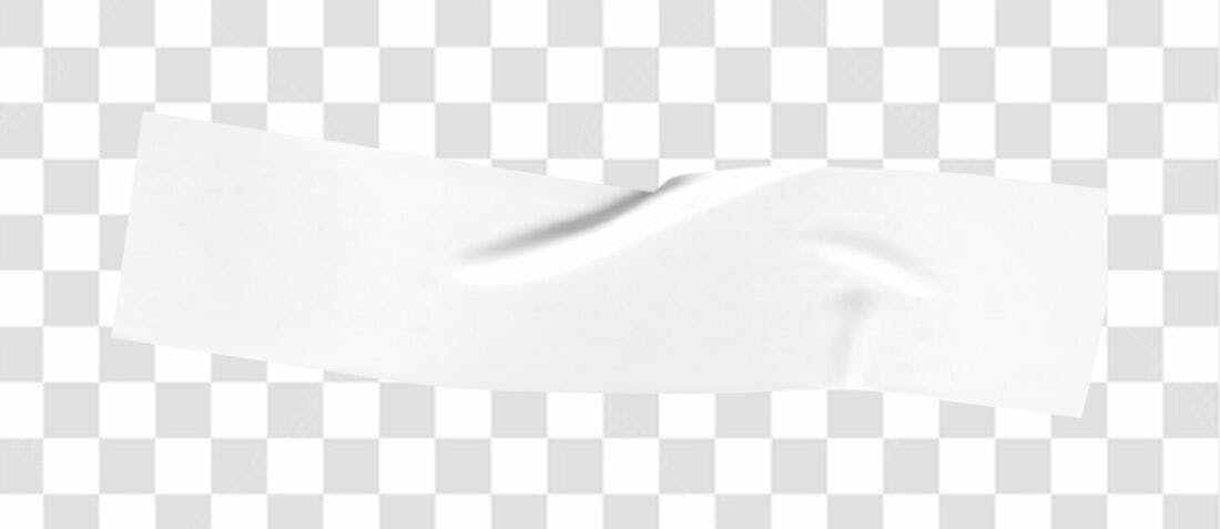 Banner branco rasgado PNG com fundo transparente