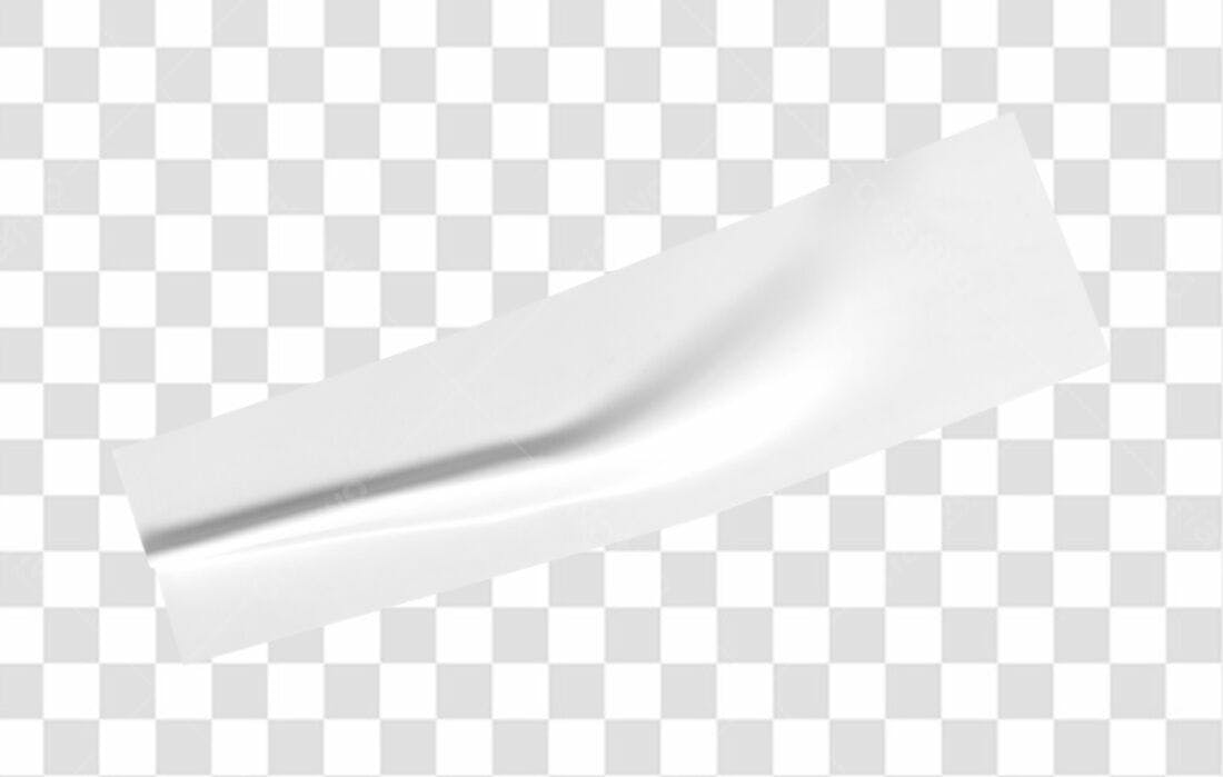 Mockup Fita Adesiva Branca PNG com fundo transparente