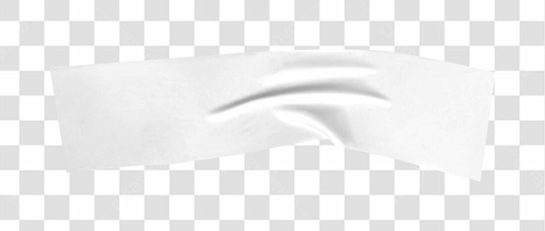 Banner Fita Adesiva Branca PNG com fundo transparente