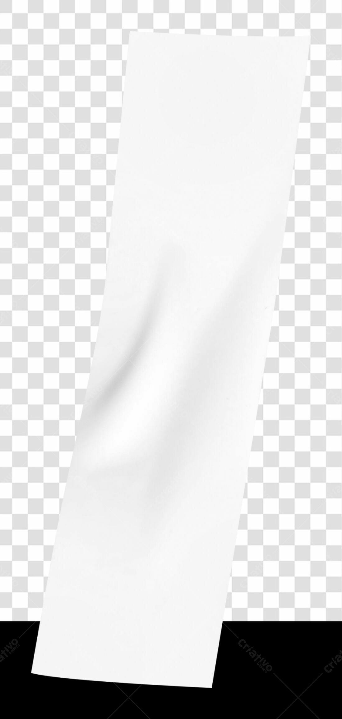 Banner vertical branco PNG com fundo transparente