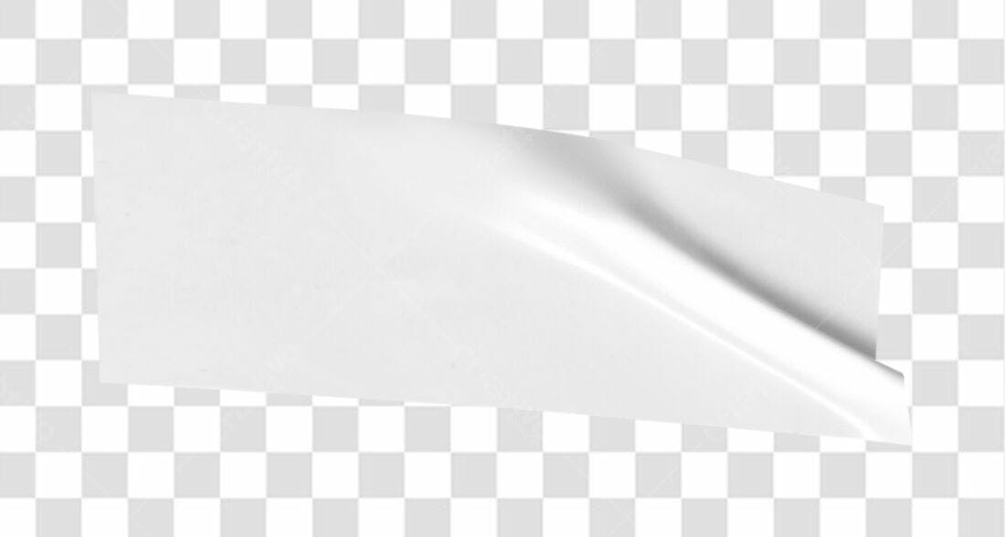 Mockup Adesivo Branco PNG com fundo transparente
