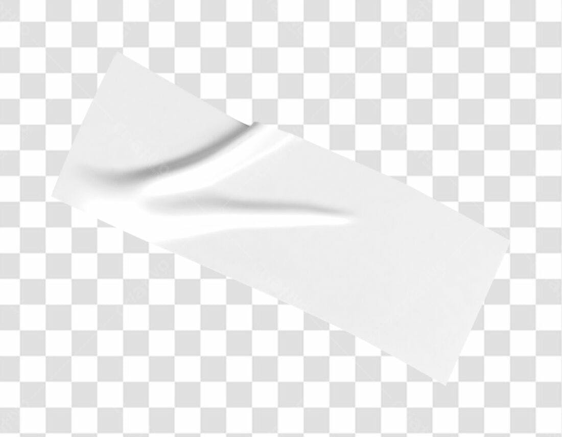 Mockup Adesivo Branco PNG com fundo transparente